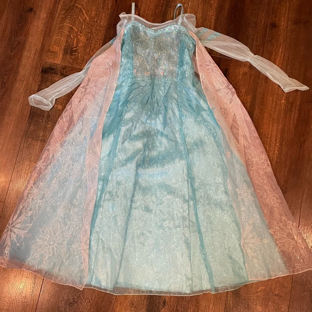 Official DISNEY Authentic Elsa Dress Kids 9/10 - Picture 2 of 10